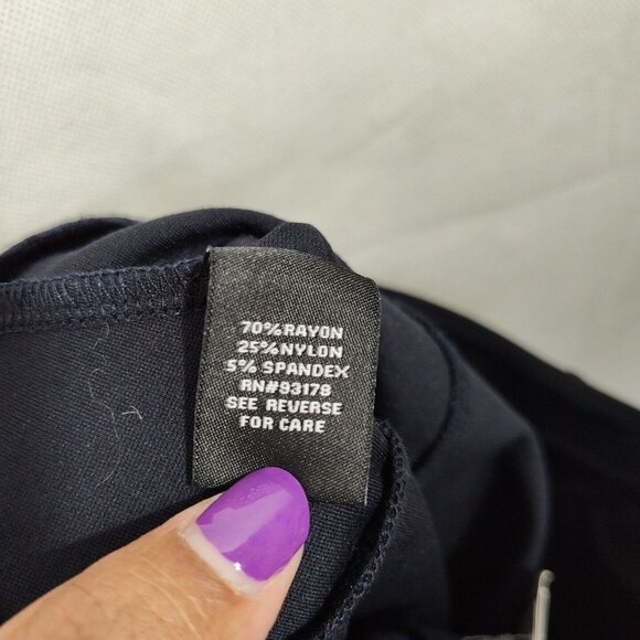 Premise Navy Blue Pencil Straight Skirt Women Petite Size PS Back Slit NEW - Picture 10 of 10